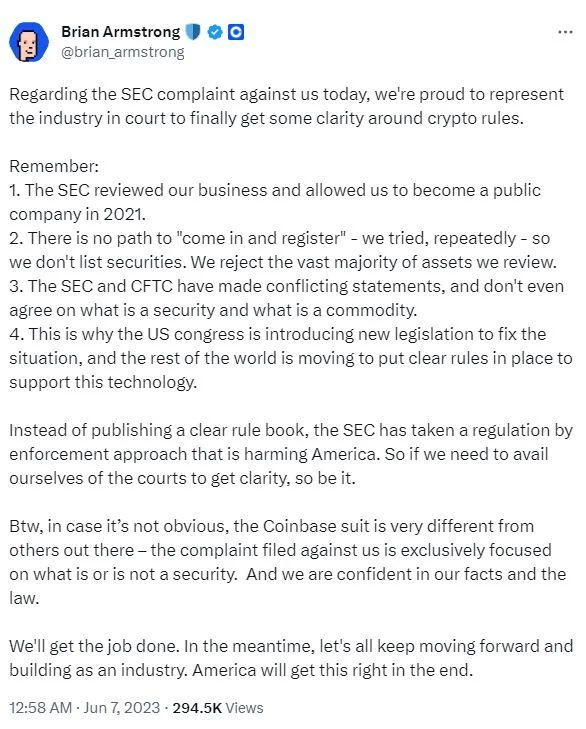 Coinbase被SEC起诉与其他的诉讼案有很大不同