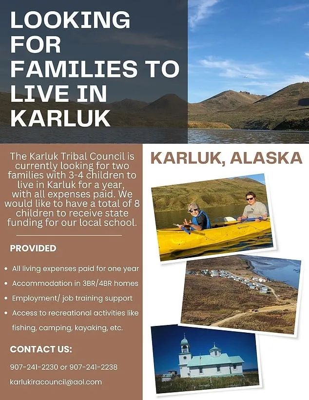 卡勒克部落发出了“邀请信”，邀请有2个家庭移民到小岛来居住，每个家庭需要有3到4个孩子 ...